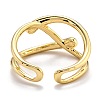 Brass Cuff Rings RJEW-O044-03G-2