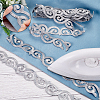 Iron on/Sew on Polyester Embroidery Auspicious Clouds Lace Ribbon OCOR-WH0088-45A-4