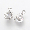 Alloy Cubic Zirconia Kitten Charms X-ZIRC-S056-19-1