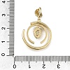 Brass Micro Pave Clear Cubic Zirconia Pendants CU-CBA3569-01G-B-3