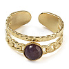 Natural Amethyst Finger Rings RJEW-U027-06G-05-2