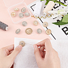 Fingerinspire 12Pcs 2 Colors 1-Hole Alloy Button DIY-FG0003-54-3