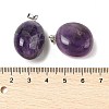 Natural Amethyst Pendants G-A249-04A-02P-3