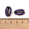 Electroplated Cowrie Shell Beads SSHEL-M023-05F-3