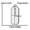 304 Stainless Steel Rectangle Pendant Cabochon Settings X-PW-WGC3B04-01-2