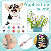 Large Hole Dog Paw Prints Pattern Acrylic European Beads OPDL-NB0001-07-6