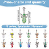 Angel Glass & Alloy Pendant Decorations HJEW-HY00005-2