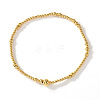 Round Brass Beaded Stretch Bracelets IE6403-3-1