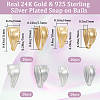 80Pcs 4 Style Brass Snap on Bails KK-BBC0011-76-2