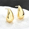 Brass Half Hoop Earrings X-EJEW-H104-18G-1