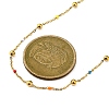 Ion Plating(IP) 304 Stainless Steel Colorful Enamel Satellite Chain Necklaces for Women NJEW-K255-30G-5