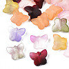 Two Tone Spray Painted Transparent Acrylic Beads ACRP-S679-38-1