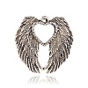 Heart Wing Tibetan Style Alloy Pendants PALLOY-I114-52AS-1