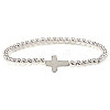 Brass & 304 Stainless Steel Beads Stretch Bracelets Set EI7625-4-1