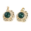 Synthetic Malachite Pendants KK-U043-43G-C-1