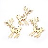 Tibetan Style Alloy Christmas Reindeer/Stag Big Pendants X-PALLOY-A13182-AG-RS-2