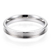 201 Stainless Steel Grooved Finger Ring for Men Women STAS-WH0039-08I-P-1