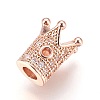 Brass Micro Pave Cubic Zirconia Beads LS-ZIRC-F088-029RG-2