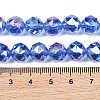 Transparent Electroplate Glass Beads Strands EGLA-N002-34C-B14-3
