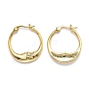 Brass Micro Pave Clear Cubic Zirconia Hoop Earrings EJEW-J101-28G-2
