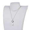 Teardrop Shell Pearl Pendant Necklaces NJEW-JN02286-5
