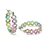 Ion Plating(IP) Rainbow Color 304 Stainless Steel Infinity Hoop Earrings for Women EJEW-G293-28M-2