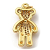 Brass with Cubic Zirconia Pendants KK-K341-30G-01-2