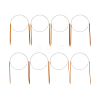 16Pcs 8 Styles Rubber Wire Bamboo Circular Knitting Needles TOOL-DJ0001-22-1