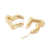 Ion Plating(IP) 304 Stainless Steel Chunky Heart Hoop Earrings for Women EJEW-K242-02G-2