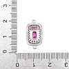 Brass Micro Pave Cubic Zirconia Connector Charms CU-CBAAB9C-01P-03-3
