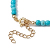 2Pcs Synthetic Turquoise Beaded Bracelets BJEW-JB11417-6