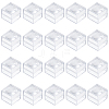 CHGCRAFT 20Pcs Transparent Plastic Ring Viewer Magnifier Boxes CON-CA0001-024-1