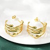 304 Stainless Steel C-Shaped Cuff Earrings EJEW-U070-02G-3