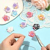 10Pcs Opaque Resin Connector Charms RESI-YW0006-07-5