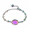 Rainbow Color 304 Stainless Steel Bracelet Making STAS-L248-009M-1