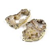 Dyed Nuggets Natural Druzy Geode Agate Big Pendants G-M287-09-2