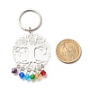 201 Stainless Steel Filigree Pendants Keychains KEYC-JKC00294-4