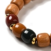 Wood Bead Bracelets BJEW-B080-27C-2