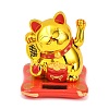 ABS Plastic Solar Powered Maneki-neko Figurines LS-DJEW-B017-01A-03-1