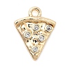 Brass Micro Pave Cubic Zirconia Charms KK-P337-03C-G-2