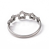 Non-Tarnish 201 Stainless Steel Star Wrap Finger Ring for Women RJEW-J051-24P-3