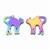 Ion Plating(IP) 201 Stainless Steel Pendants STAS-R114-022-2