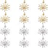 12Pcs 2 Colors Rack Plating Brass Micro Pave Clear Cubic Zirconia Pendants KK-FH0003-95-1
