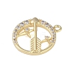 Brass Micro Pave Clear Cubic Zirconia Pendants FIND-B077-02G-04-2