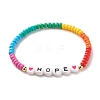 Word HOPE Stretch Bracelets BJEW-JB07524-04-1