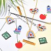 12Pcs 6 Styles Study Style Opaque Acrylic Double Sided Pendants FIND-CJ0002-52-6