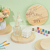 Flat Round Unfinished Wood Slice WOOD-WH0029-190B-4