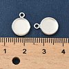Flat Round Brass Pendant Cabochon Settings KK-K414-14B-S-3