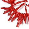 Opaque Acrylic Imitation Coral Beads Strands SACR-P033-01A-06-2