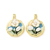 Brass Enamel Pendants KK-Z083-11G-1